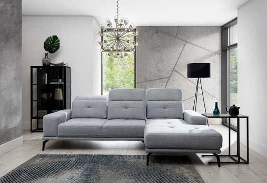 Torrense Ecksofa 265 x 175 cm Grau (Webstoff - Primo)