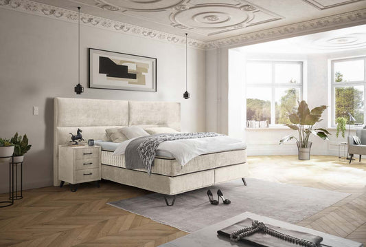 Trapani XL Boxspringbett 180x200cm Aphrodite Creme