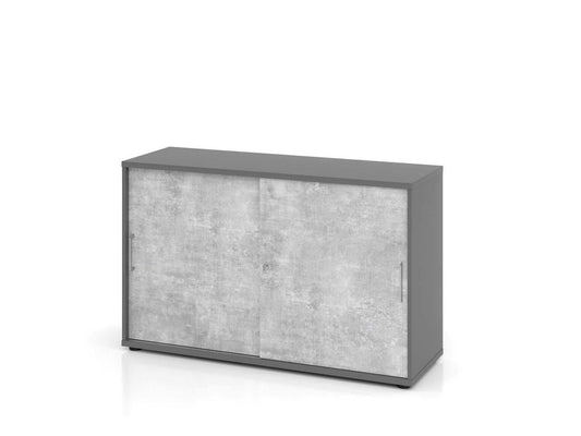 Texas Nine Schiebetürenschrank 2OH 120cm Graphit / Beton