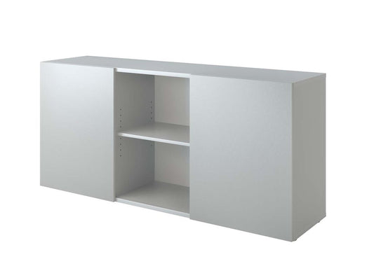 Sideboard 2OH mit Schwebetüren Grau / Silber