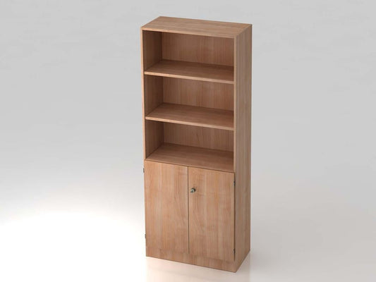 Texas Pro Solid Aktenschrank mit Türen 5OH abschließbar 80cm Nussbaum