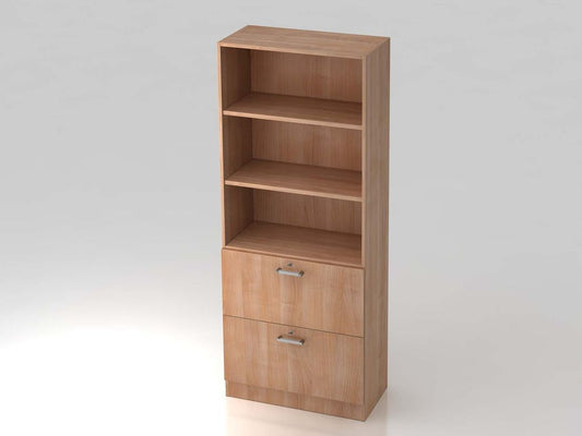 Texas Pro Solid Aktenschrank mit Hängeregister 5OH 80cm Nussbaum