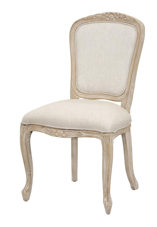 Venezia Bianco Massivholz Esszimmerstuhl Birke Creme / Beige