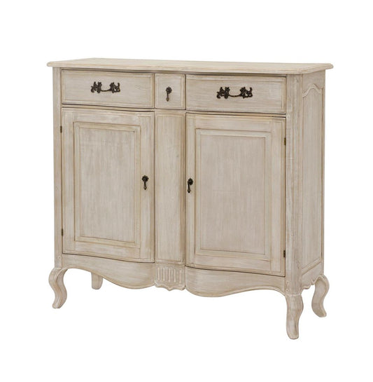 Venezia Bianco Massivholz Sideboard 120 cm Birke Creme