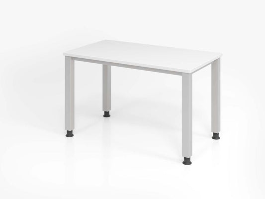 Mini Office Schreibtisch 120 x 67 cm Weiß / Silber