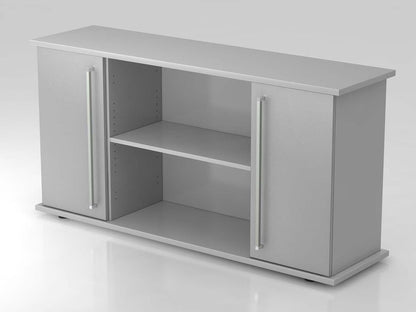 Sideboard 2OH mit Türen 166cm Grau / Silber