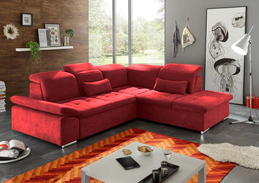 Wayne Ecksofa 276x240 cm Rot (Berry)