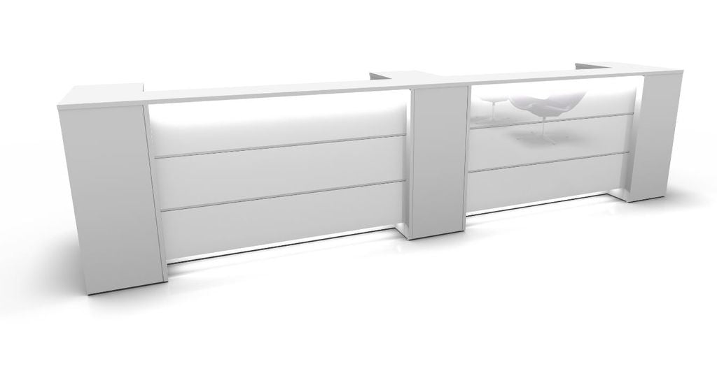 Manhattan Empfangstheke 440 cm Weiß - Froschkönig24