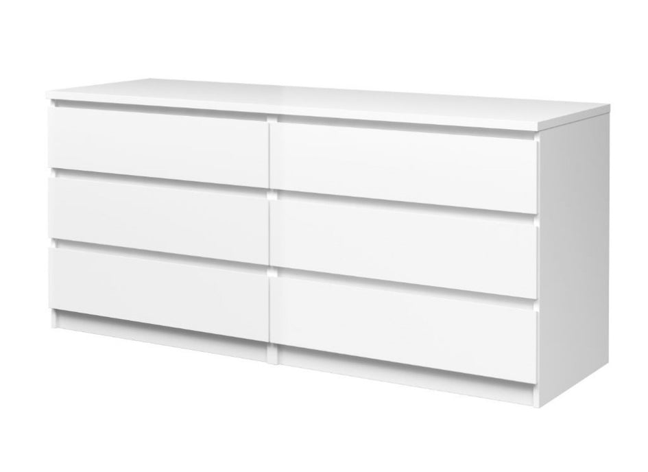 Doppelkommode NAIA Kommode Anrichte Sideboard Weiß Hochglanz - Froschkönig24