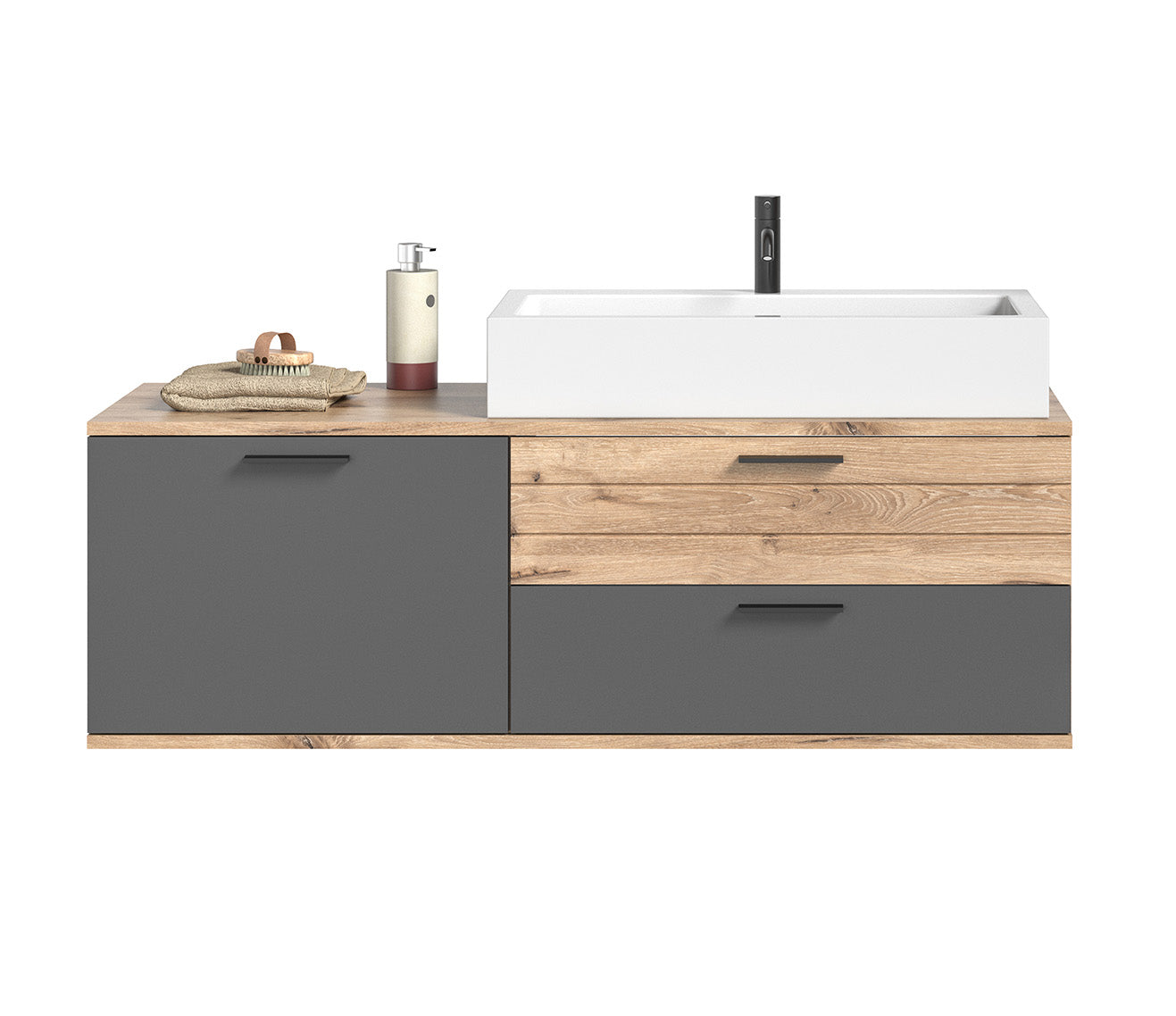 Mason 2 Badkombination 5-teilig Nox Oak / Grau