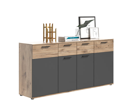 Mason Sideboard 4-türig Nox Oak / Grau