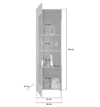 Freno Wohnwandkombination 4 Grau / Nox Oak