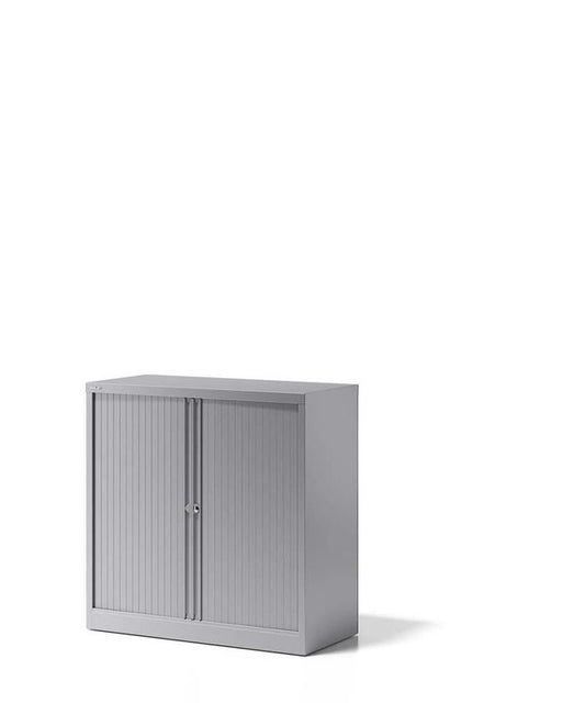 Bisley Essentials Rollladenschrank 2 OH Stahlmöbel Silber