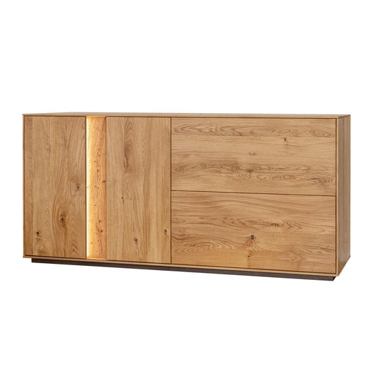 Collodi Massivholz Sideboard 165 cm Wildeiche, Montiert