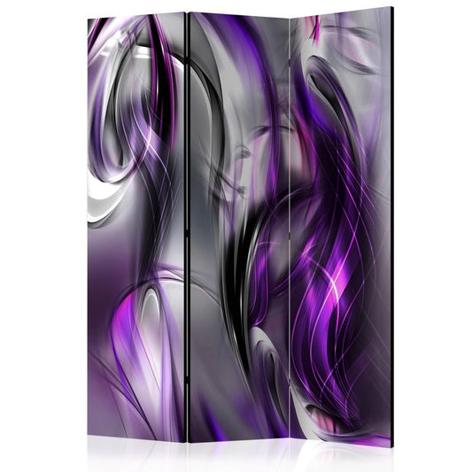 3-teiliges Paravent - Purple Swirls [Room Dividers] 135x172 cm