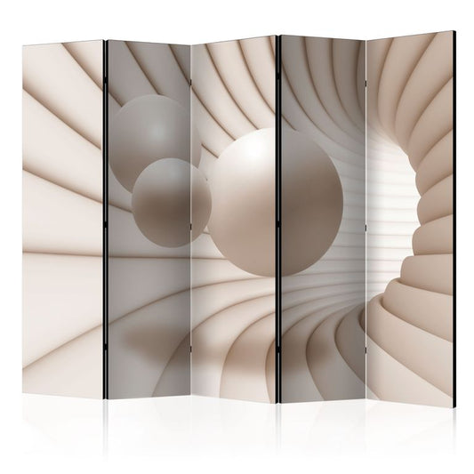 5-teiliges Paravent - Balls in the Tunnel II [Room Dividers] 225x172 cm