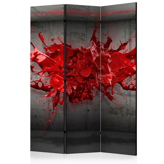 3-teiliges Paravent - Red Ink Blot [Room Dividers] 135x172 cm