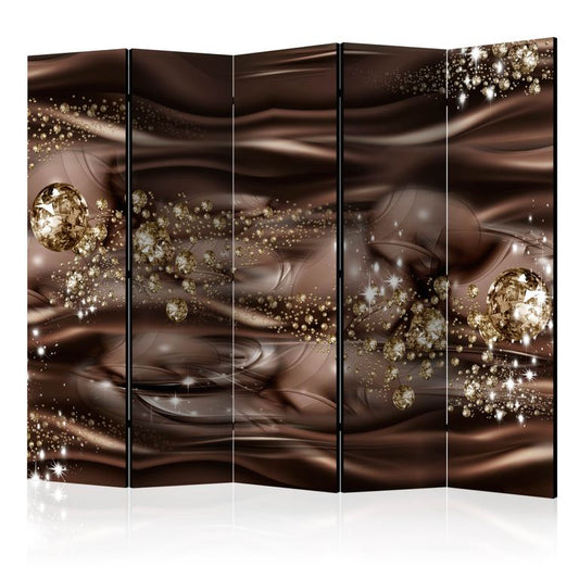 5-teiliges Paravent - Chocolate River II [Room Dividers] 225x172 cm