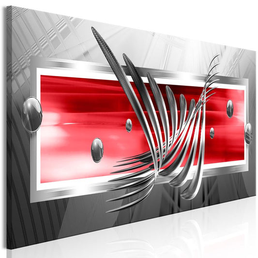 Wandbild - Silver Wings (1 Part) Narrow Red