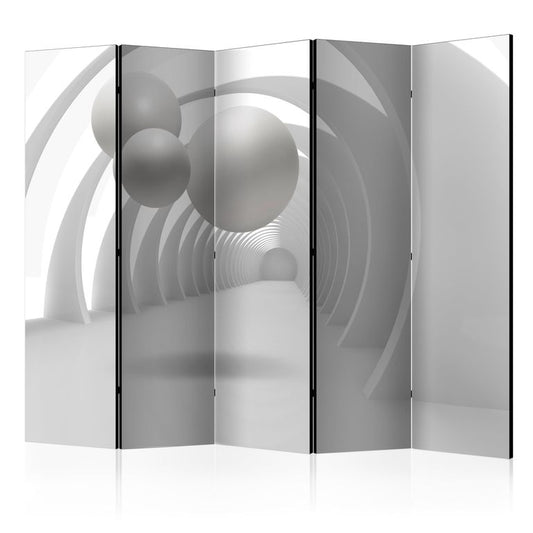 5-teiliges Paravent - White Tunnel II [Room Dividers] 225x172 cm