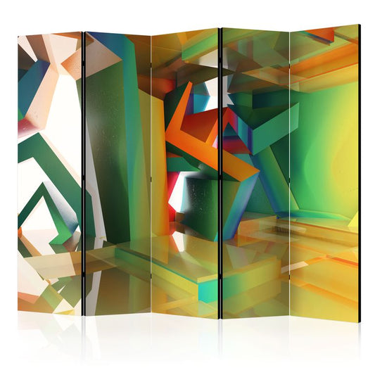 5-teiliges Paravent - Colourful Space II [Room Dividers] 225x172 cm