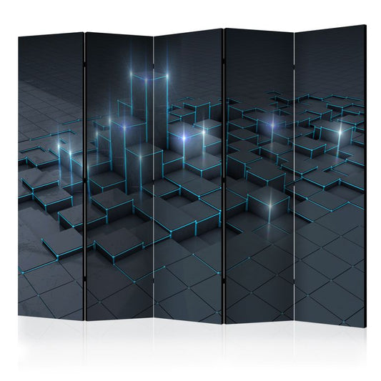 5-teiliges Paravent - Black City II [Room Dividers] 225x172 cm