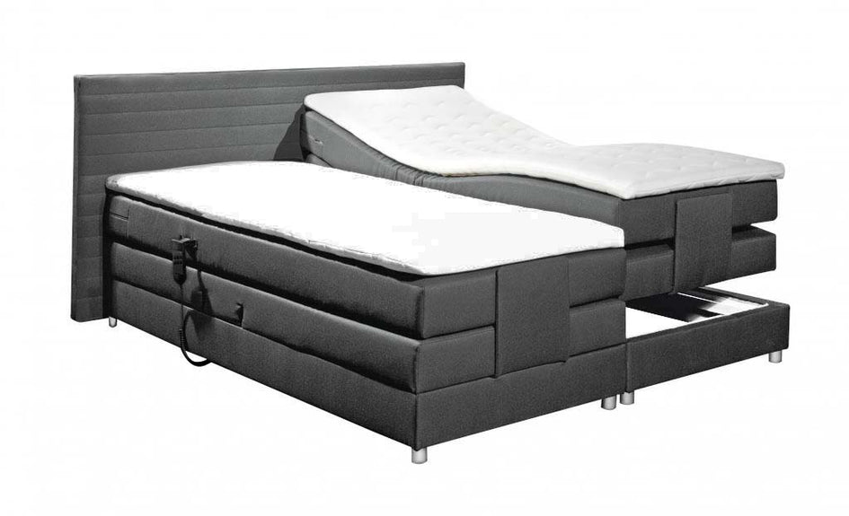 ALABAMA Boxspringbett mit Motor 180x200cm elektrisch Anthrazit - Froschkönig24