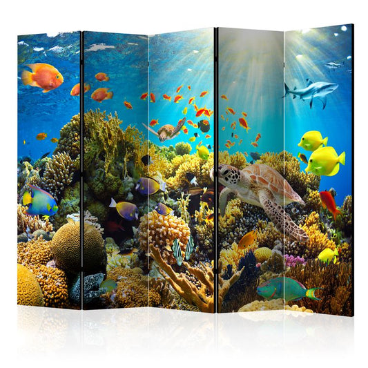 5-teiliges Paravent - Underwater Land II [Room Dividers] 225x172 cm