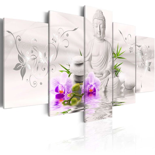 Wandbild - White Buddha