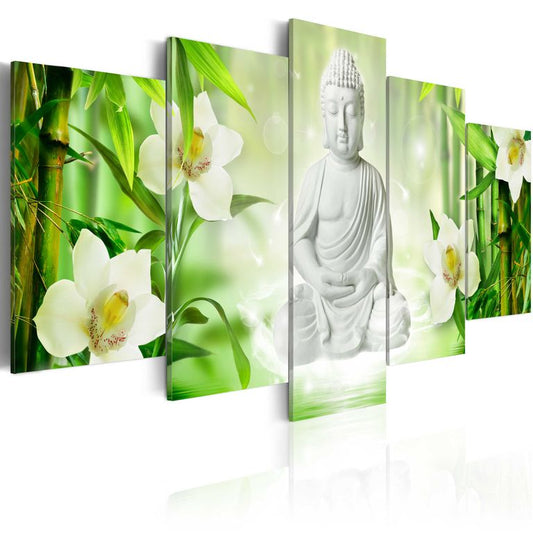 Wandbild - Buddha and jasmine