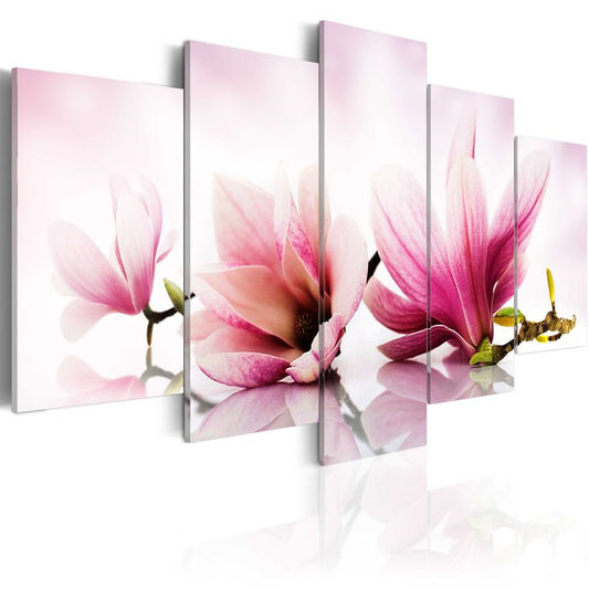 Wandbild - magnolie mit großen blättern