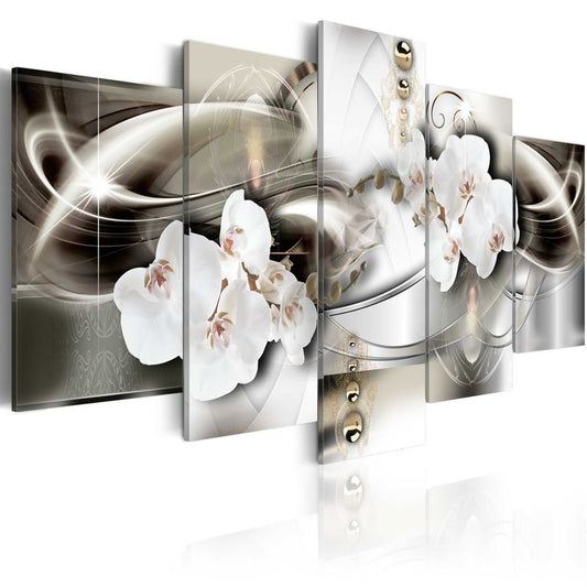 Wandbild - Orchids among the waves of gold