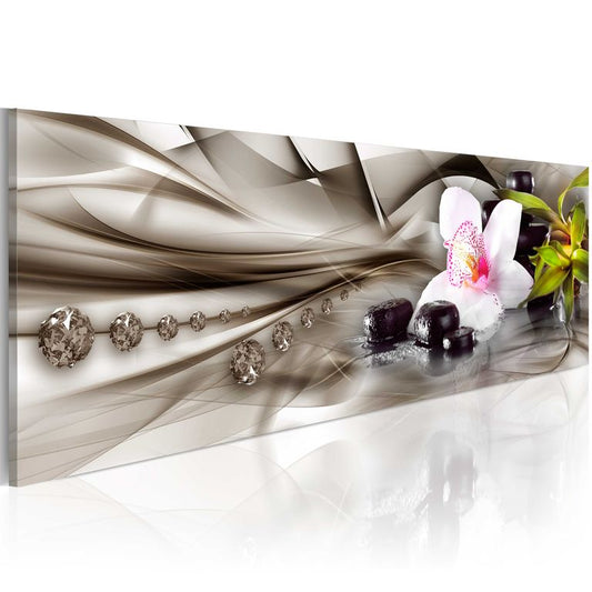 Wandbild - Zen composition: orchid, bamboo and stones