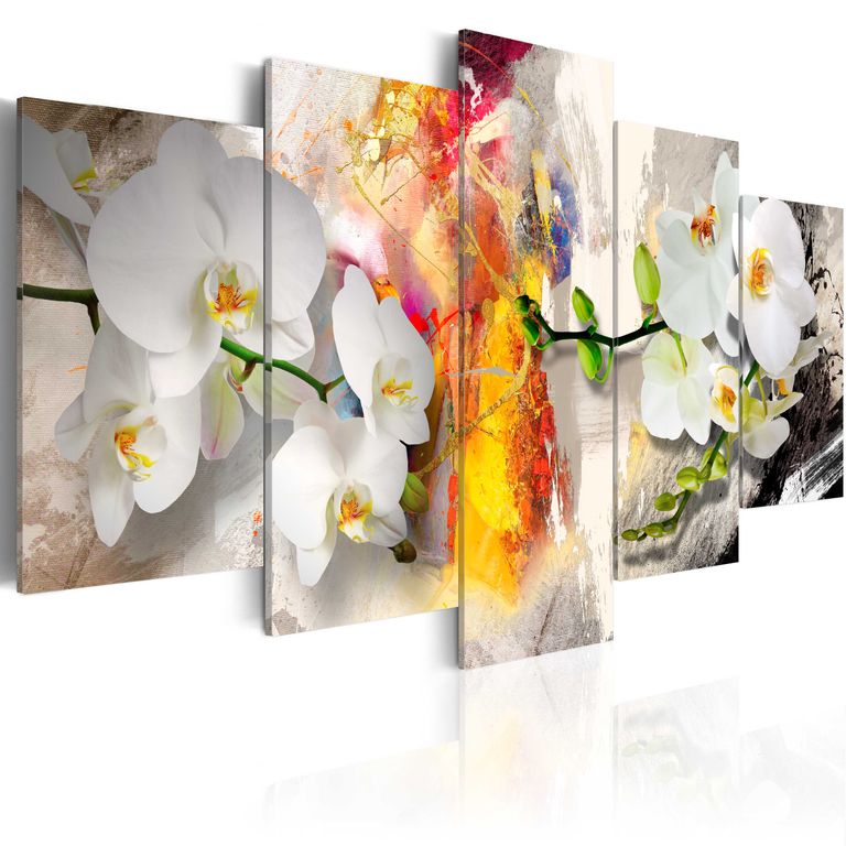 Wandbild - Die Orchidee und die Farben