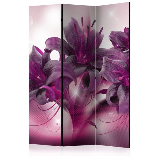 3-teiliges Paravent - The Purple Flame [Room Dividers] 135x172 cm