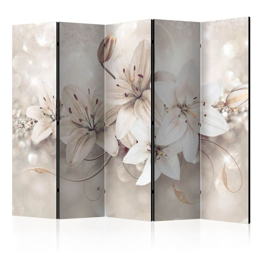 5-teiliges Paravent - Diamond Lilies II [Room Dividers] 225x172 cm