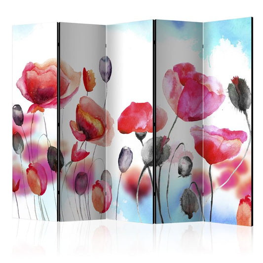 5-teiliges Paravent - Swaying with the Wind II [Room Dividers] 225x172 cm