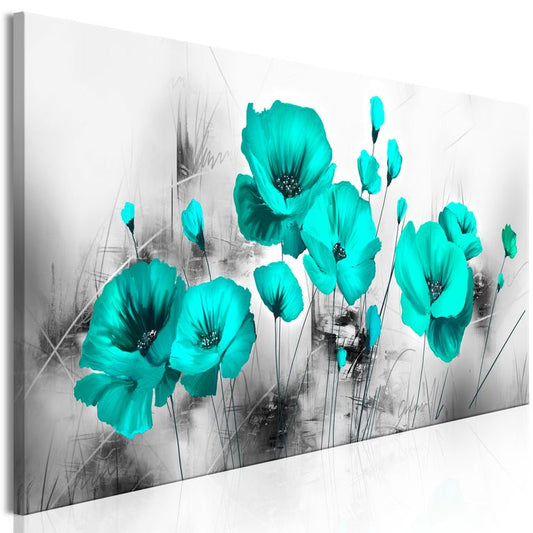 Wandbild - Turquoise Meadow (1 Part) Narrow