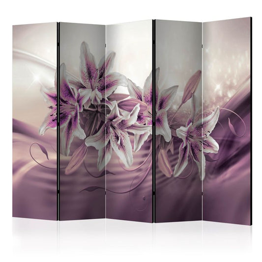 5-teiliges Paravent - Purple Secrecy II [Room Dividers]