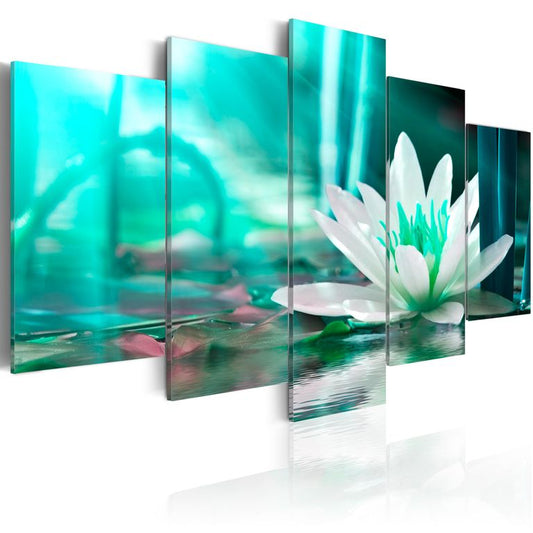 Wandbild - Turquoise Lotus