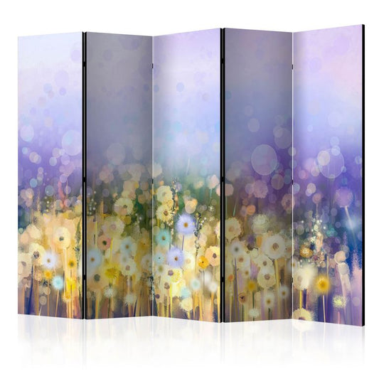 5-teiliges Paravent - Painted Meadow II [Room Dividers] 225x172 cm