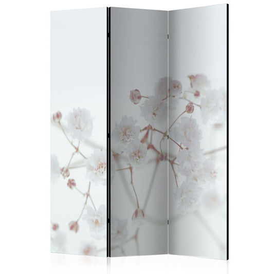 3-teiliges Paravent - White Flowers [Room Dividers] 135x172 cm