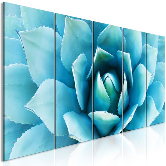 Wandbild - Agave (5 Parts) Narrow Blue