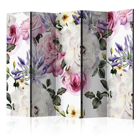 5-teiliges Paravent - Floral Glade II [Room Dividers] 225x172 cm