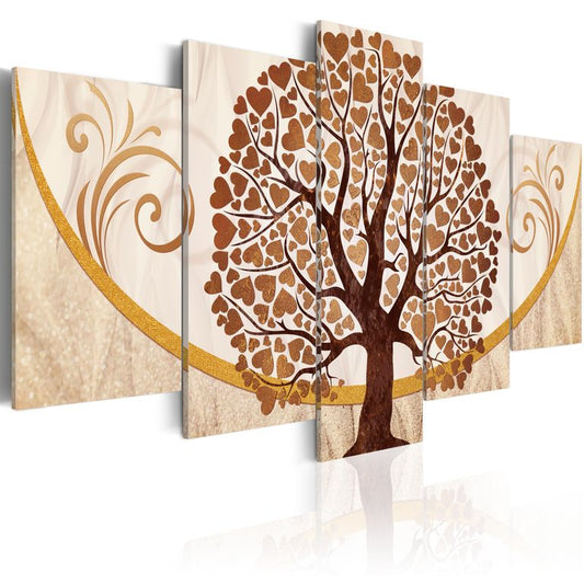 Wandbild - Goldener Baum der Liebe