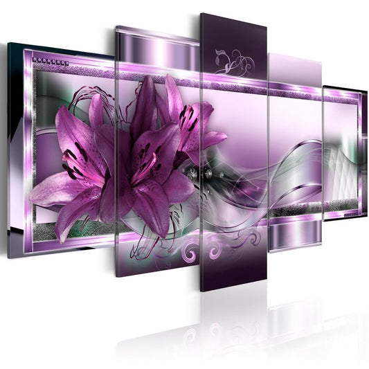 Wandbild - Purple Lilies