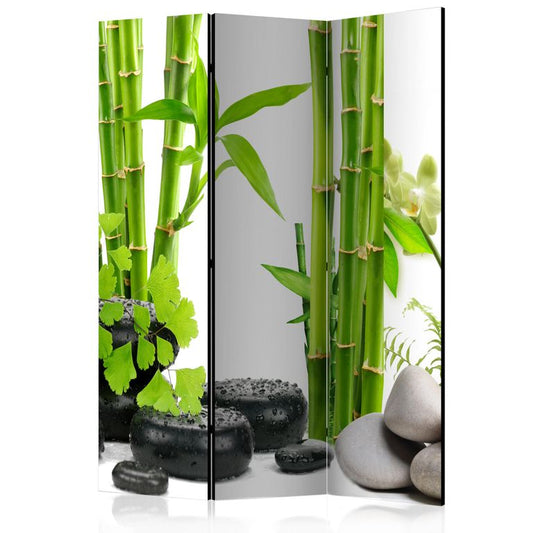 3-teiliges Paravent - Bamboos and Stones [Room Dividers] 135x172 cm