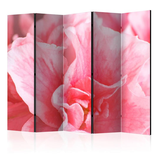 5-teiliges Paravent - Pink azalea flowers II [Room Dividers]