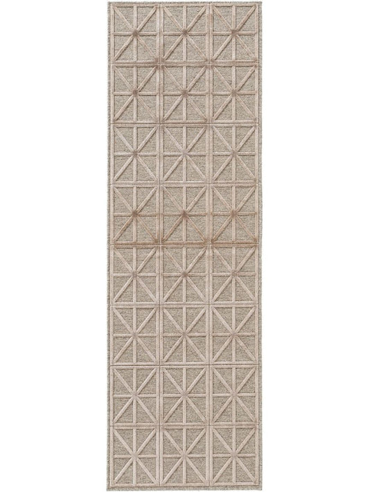 Viskoseteppich Läufer North 67x210 cm Beige / Hellbraun