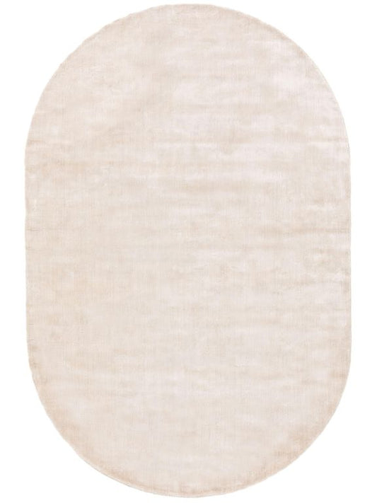 Viskoseteppich oval Nela 150x230 cm Elfenbein